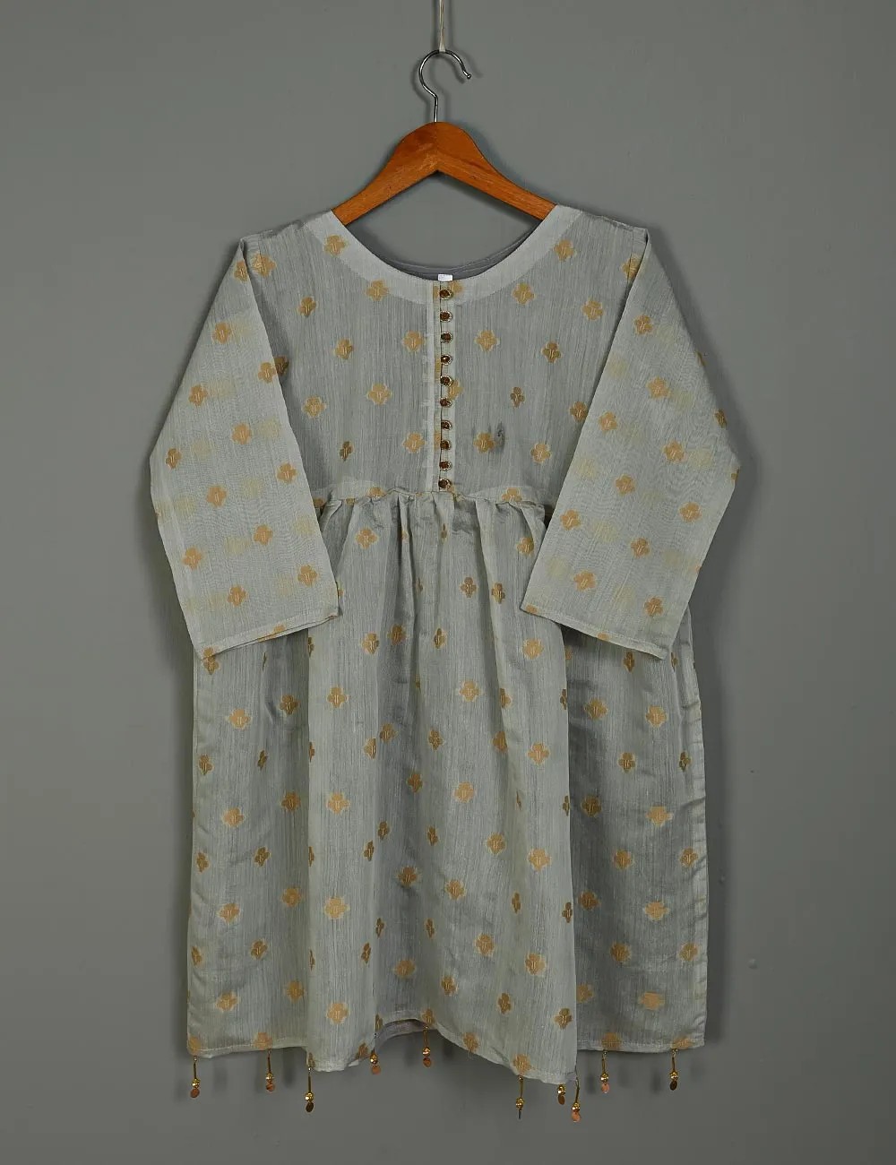 TS-182B-Grey - Paper Cotton Frock