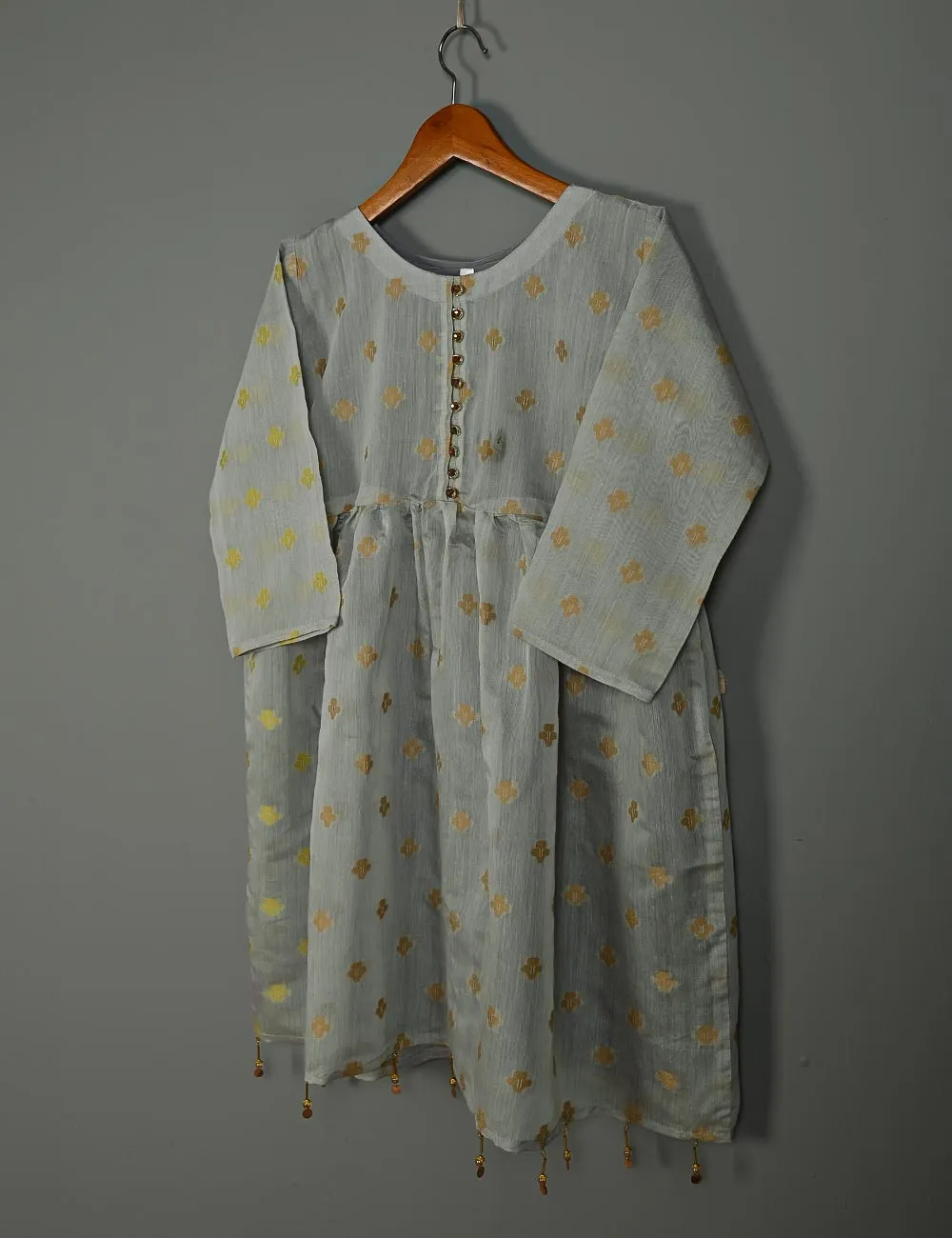 TS-182B-Grey - Paper Cotton Frock