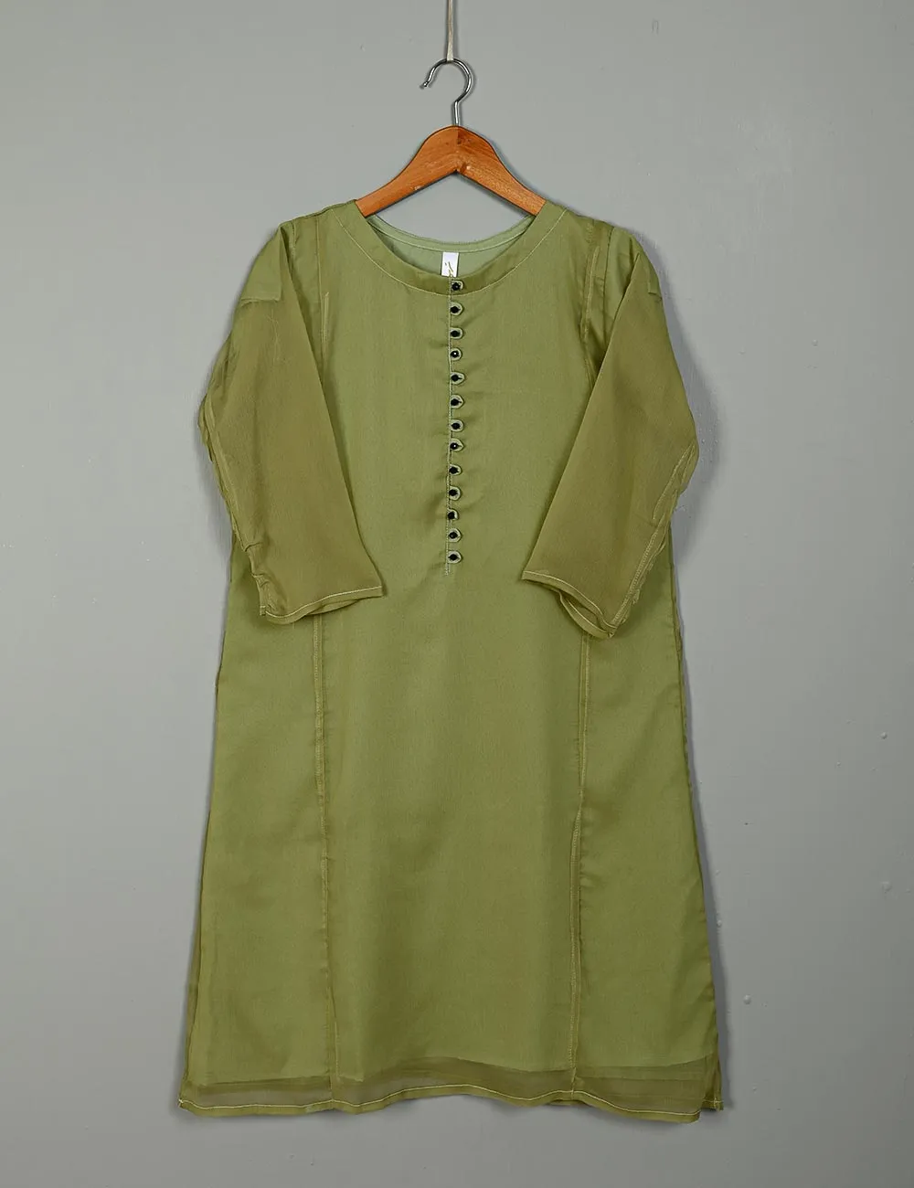 TS-183E-Pista - Chiffon Stitched Kurti