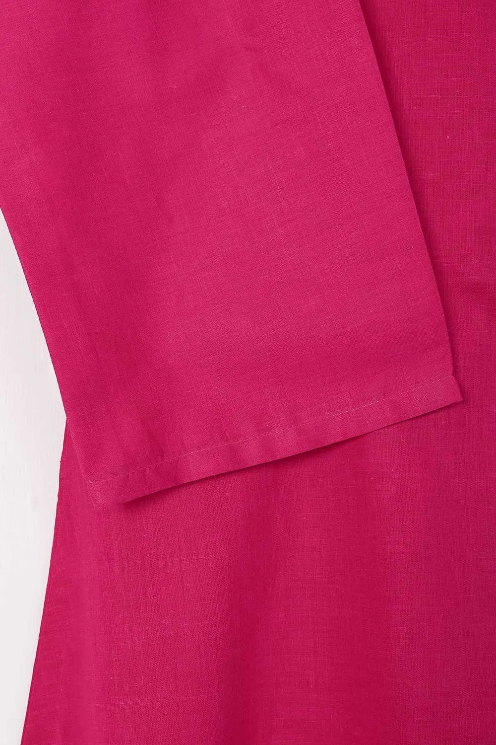 TS-222A-Fuchsia - Cotton Stitched Frock