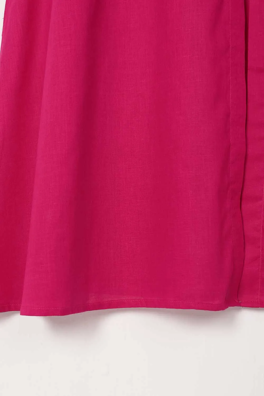 TS-222A-Fuchsia - Cotton Stitched Frock