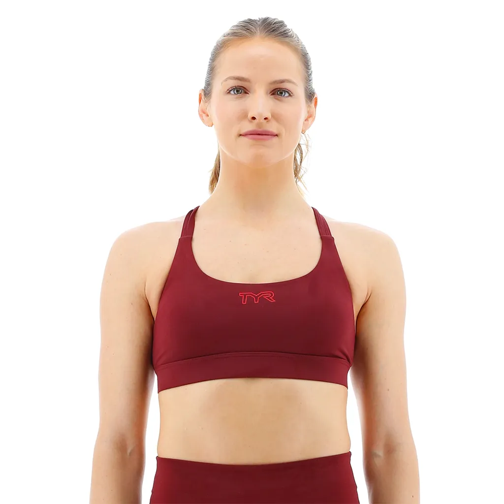 TYR Base Kinetic™ Women's Dual Strap Sports Bra - Windsor Wine
