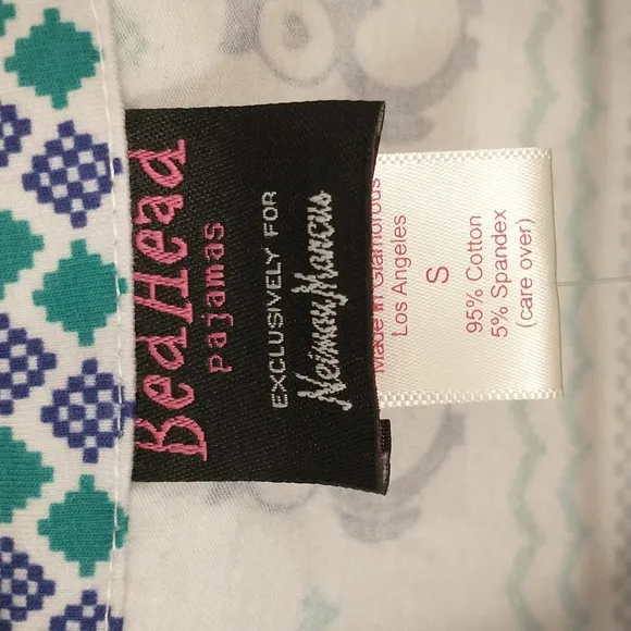 USA Made Bed Head Pajamas Owl w Hearts Cotton w Spandex Cute &amp; Comfortable NWT