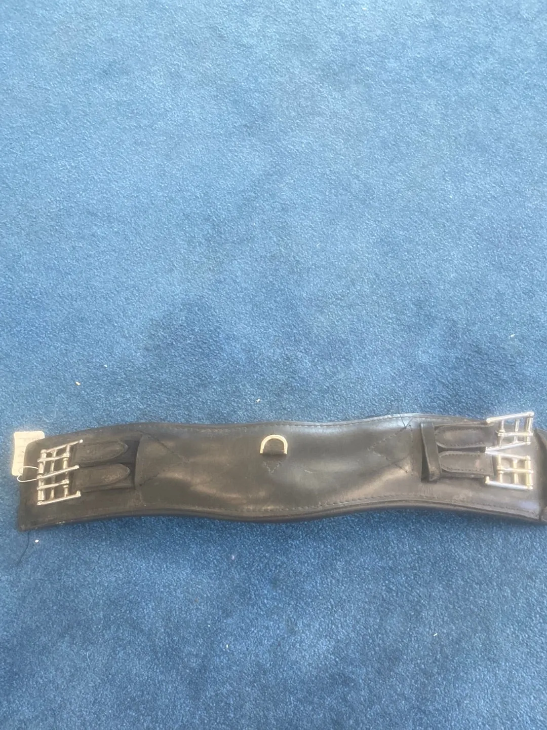 Used black leather 20" dressage girth