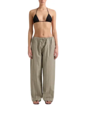 Vieu Relaxed Pant - Khaki Stripe