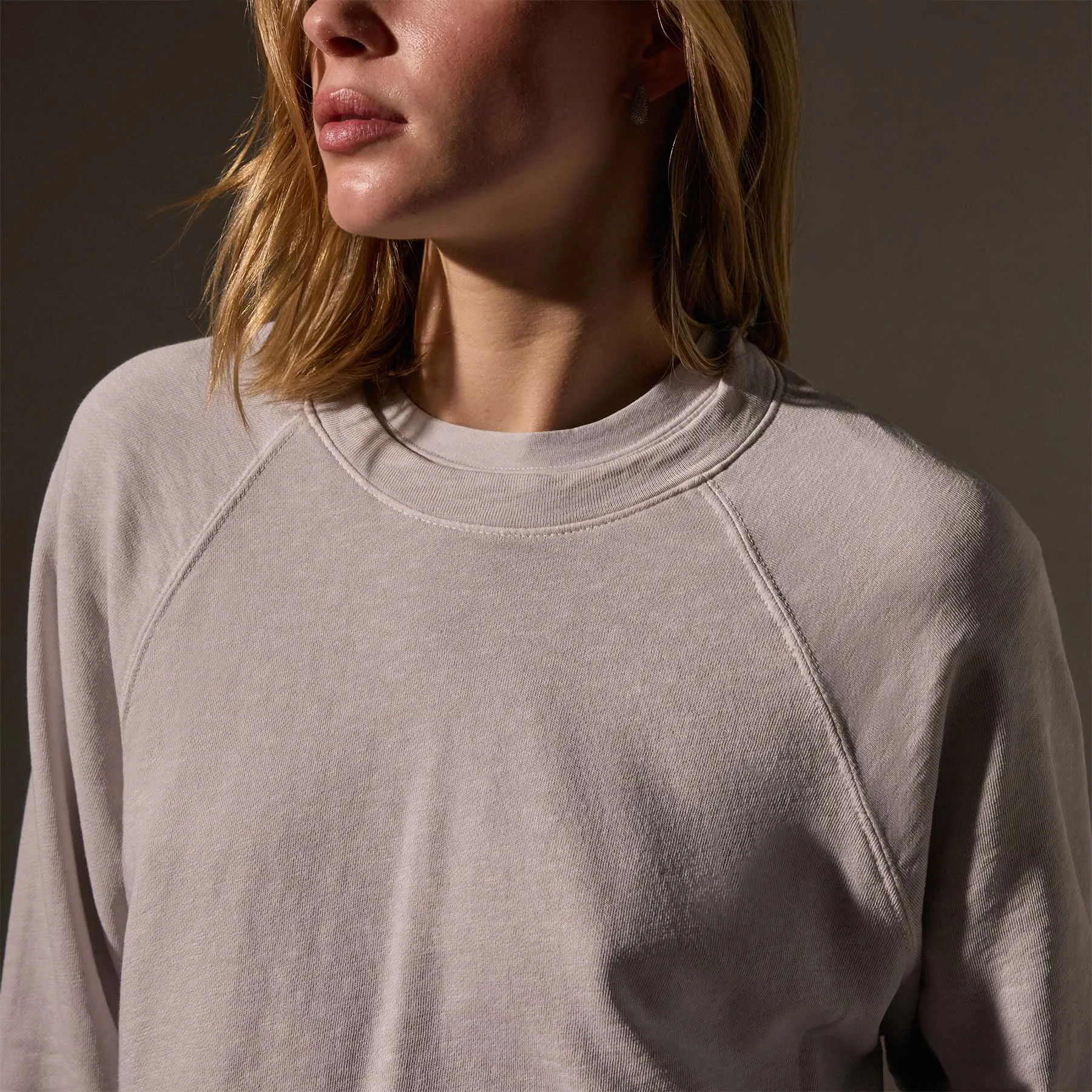 Vintage French Terry Relaxed Sweatshirt - Light Mist Pigment