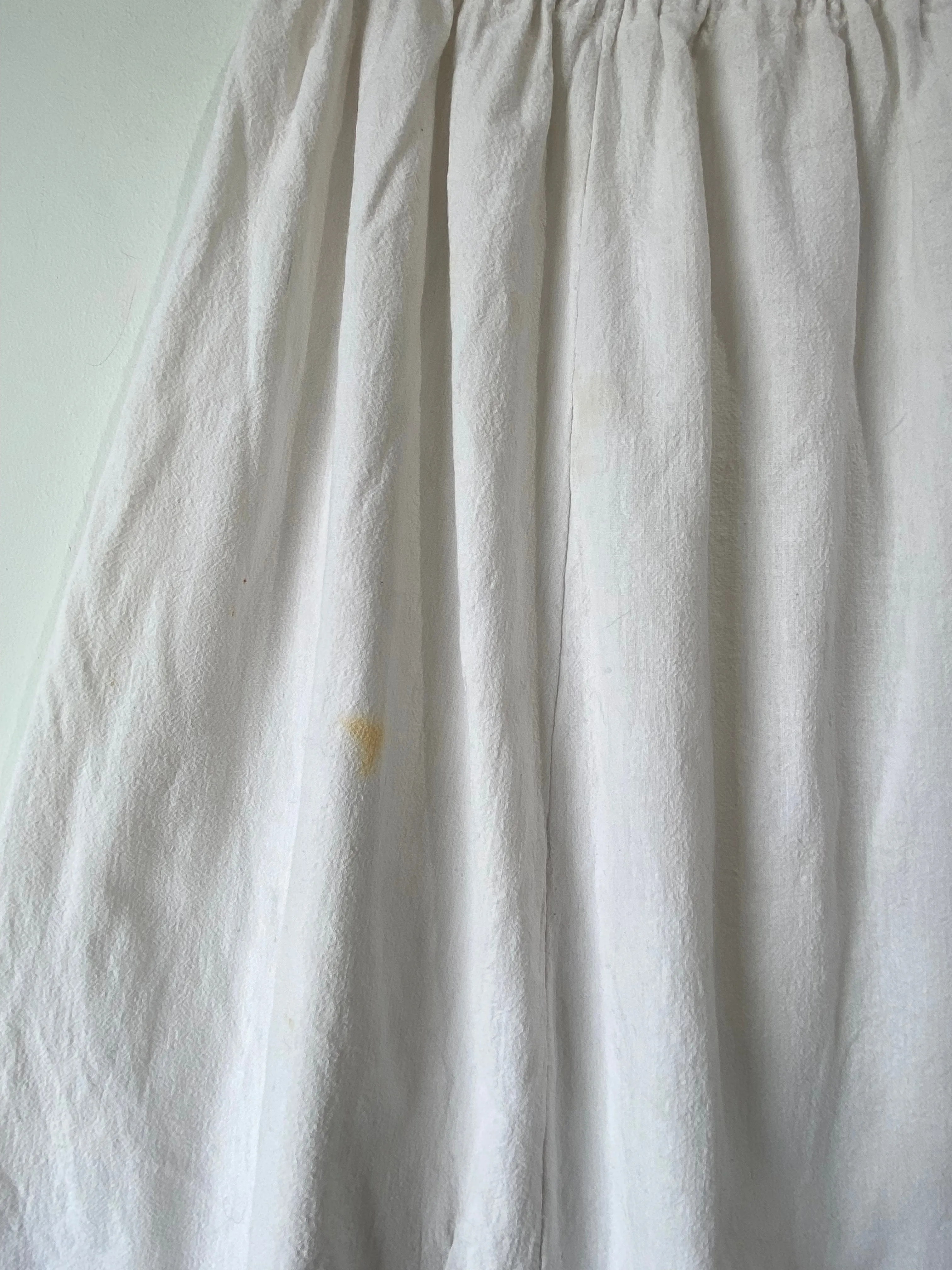 Vintage White Cross Stitch Skirt