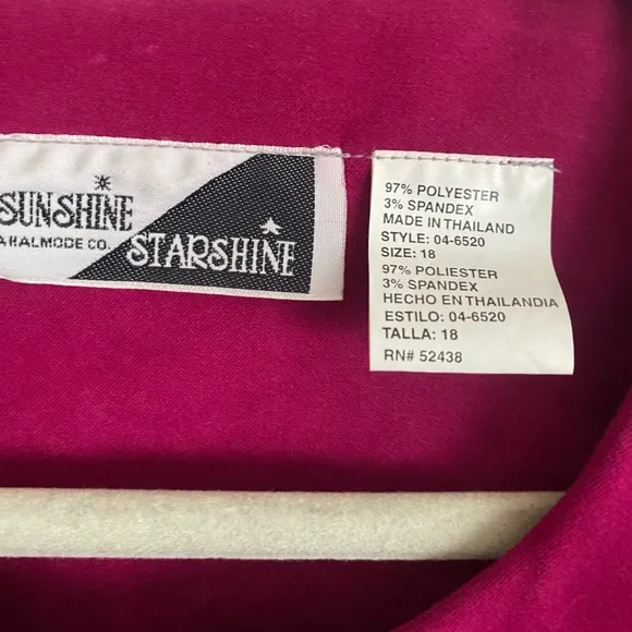 Vintage Women’s Jacket Size 18 Button Down Pink Sunshine Starshine