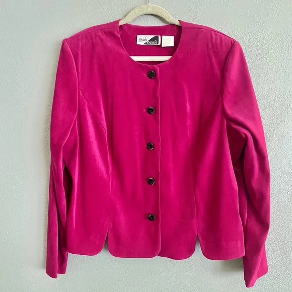 Vintage Women’s Jacket Size 18 Button Down Pink Sunshine Starshine