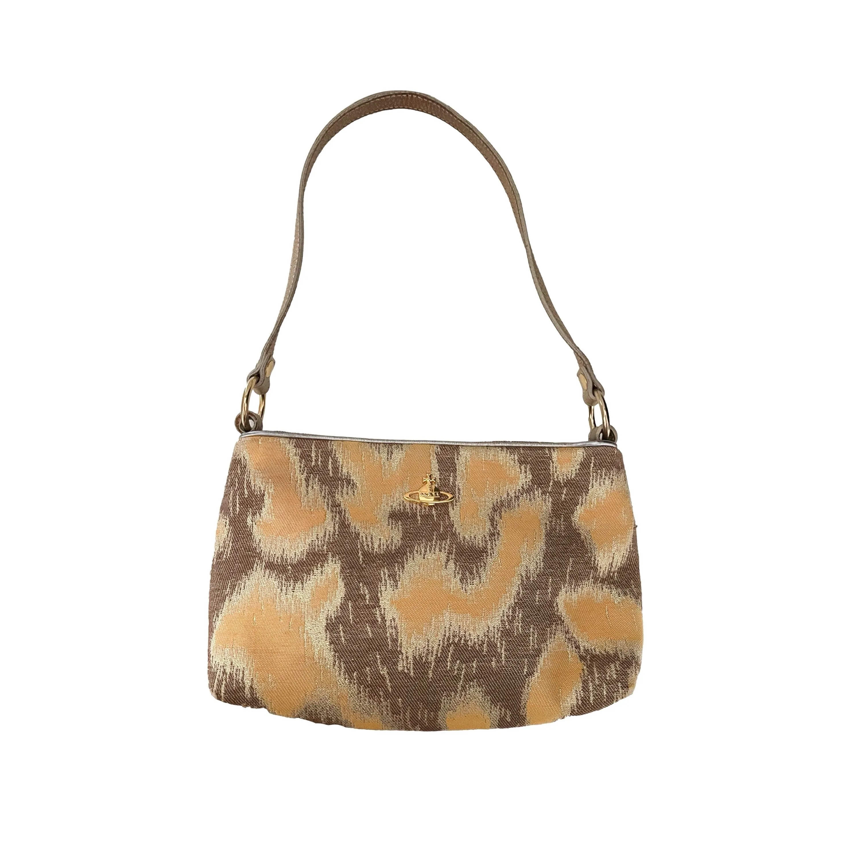 Vivienne Westwood Tan Textured Shoulder Bag