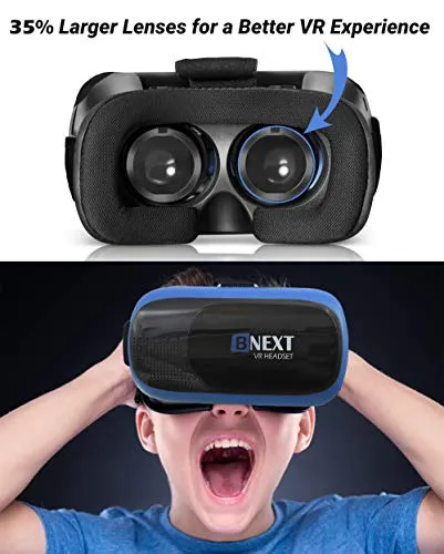 VR Headset for iPhone & Android Phone - Universal Virtual Reality Goggles - Play Your Best Mobile Games 360 Movies With Soft & Comfortable New 3D VR Glasses |   Adjustable Eye Protection System  eBook