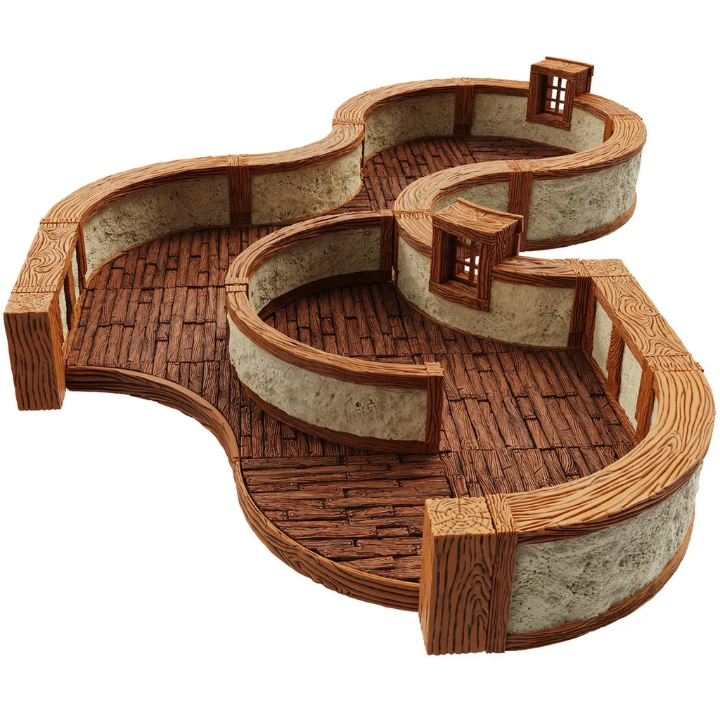 Warlock Dungeon Tiles : Town/Village III - Curves