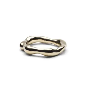 Wave Ring in 14K Yellow Gold by Jeannie Kim
