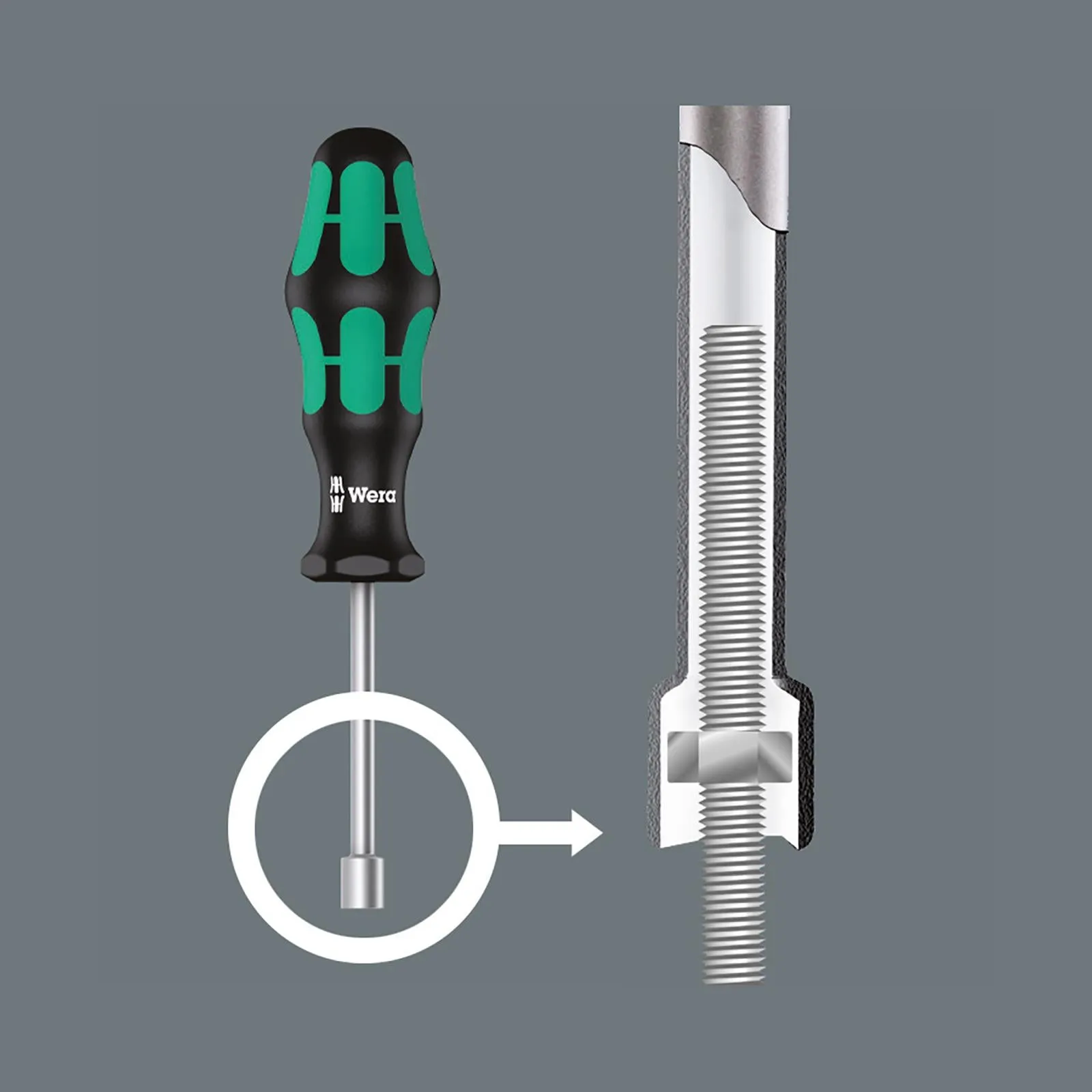 Wera Kraftform Hollow Shaft Nutspinner Set 7 Piece 5-13mm 395 HO/7 SM