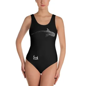 Whale Shark Below One-Piece Swimsuit