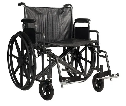 Wheelchair 22x18 Bariatric 500lb Detachable Desk Arm Elevation Leg Rest by Dynarex