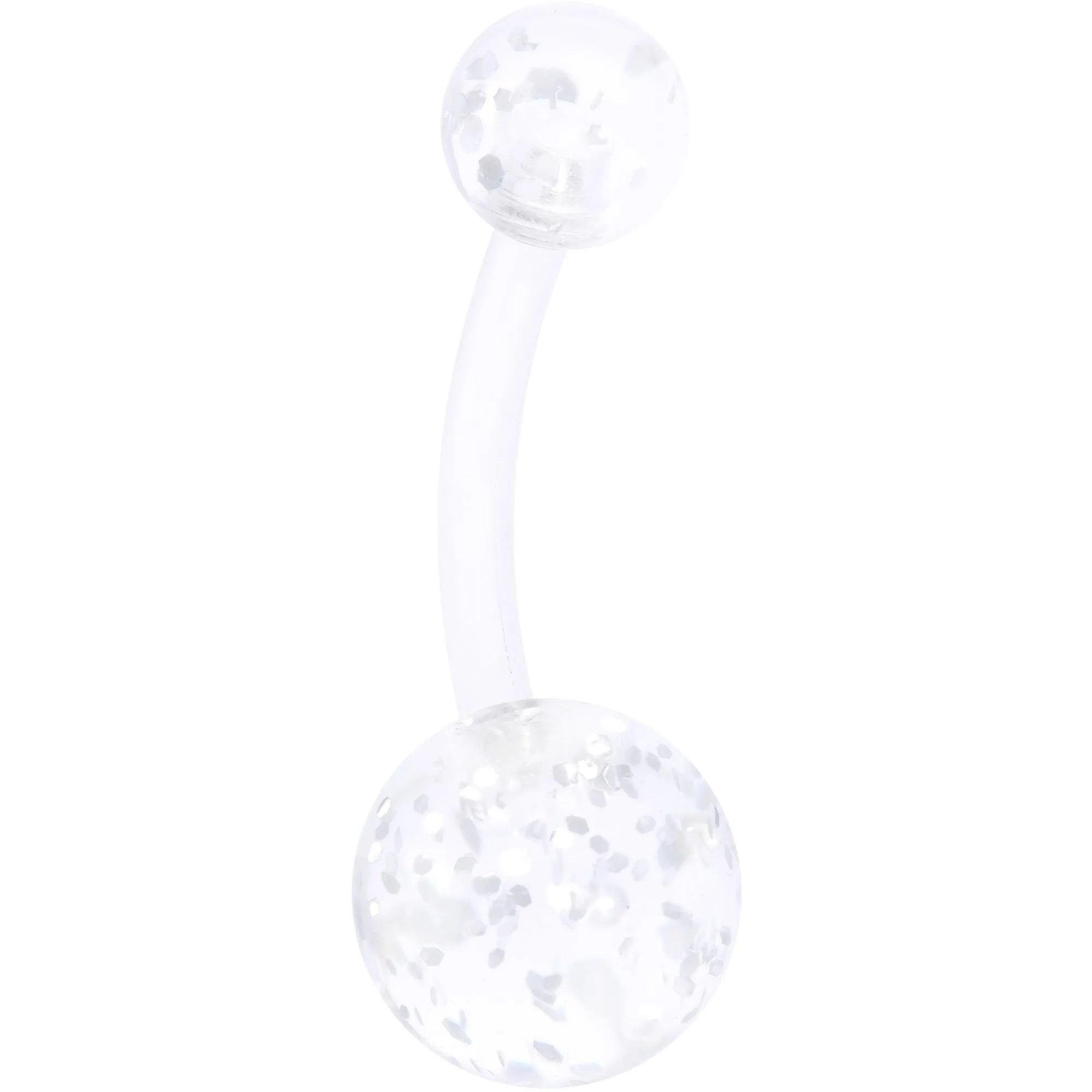 White Faux Opal Clear Gem Rose Gold Tone Aurora Belly Ring Set of 4