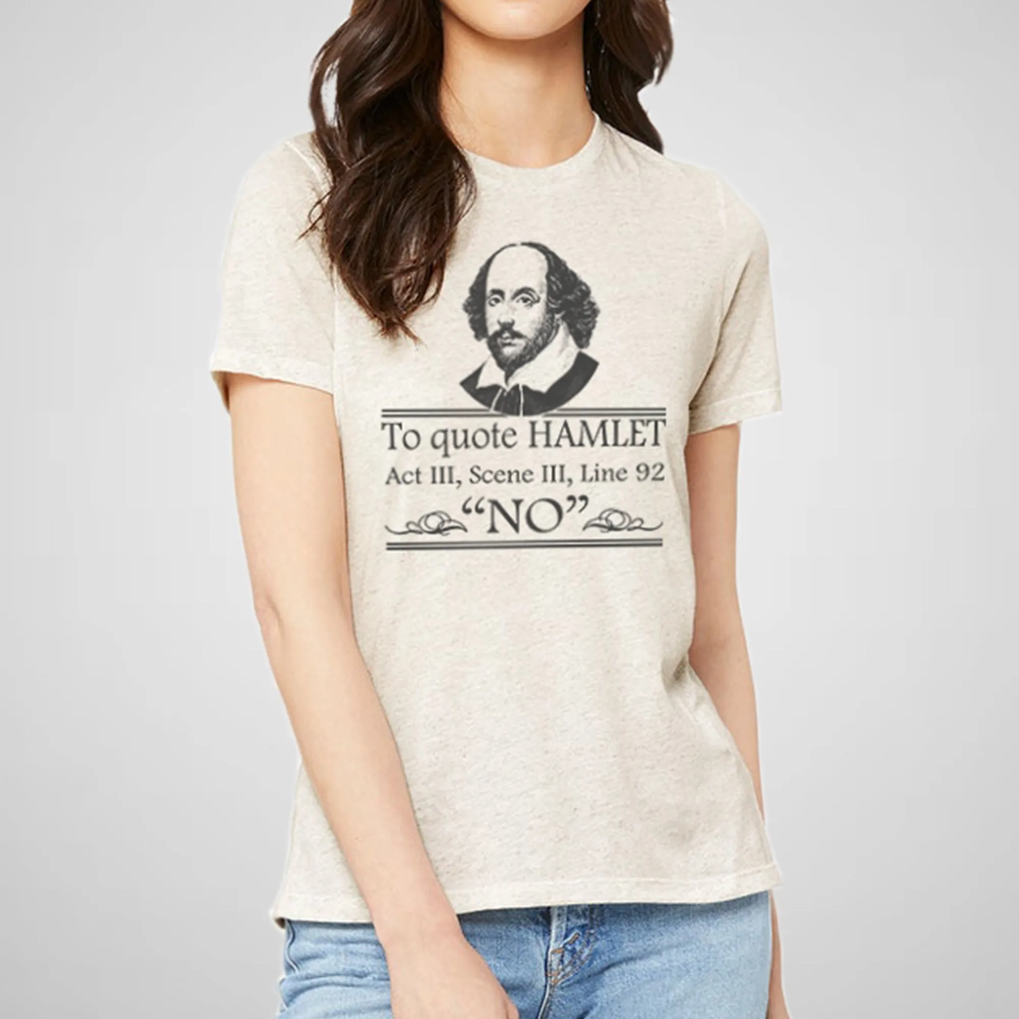 William Shakespeare, Hamlet, No Quote - Women's Relaxed Cotton/Poly Tee