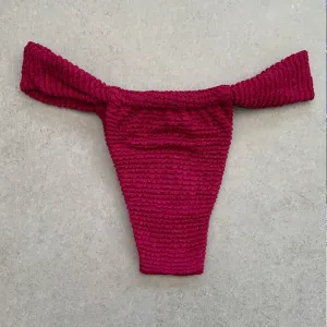 WineBerry Textured Curtain Bikini Bottom
