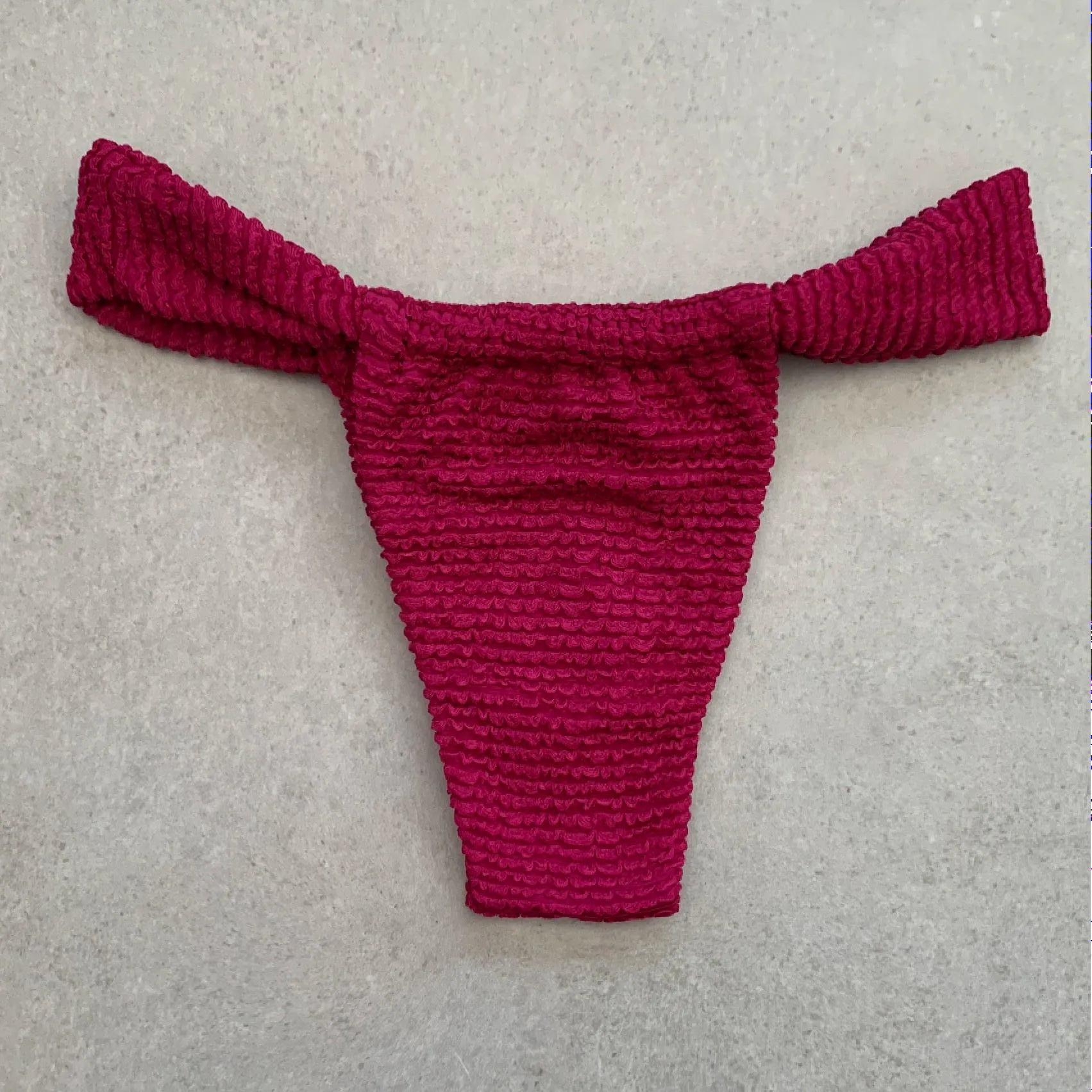 WineBerry Textured Curtain Bikini Bottom