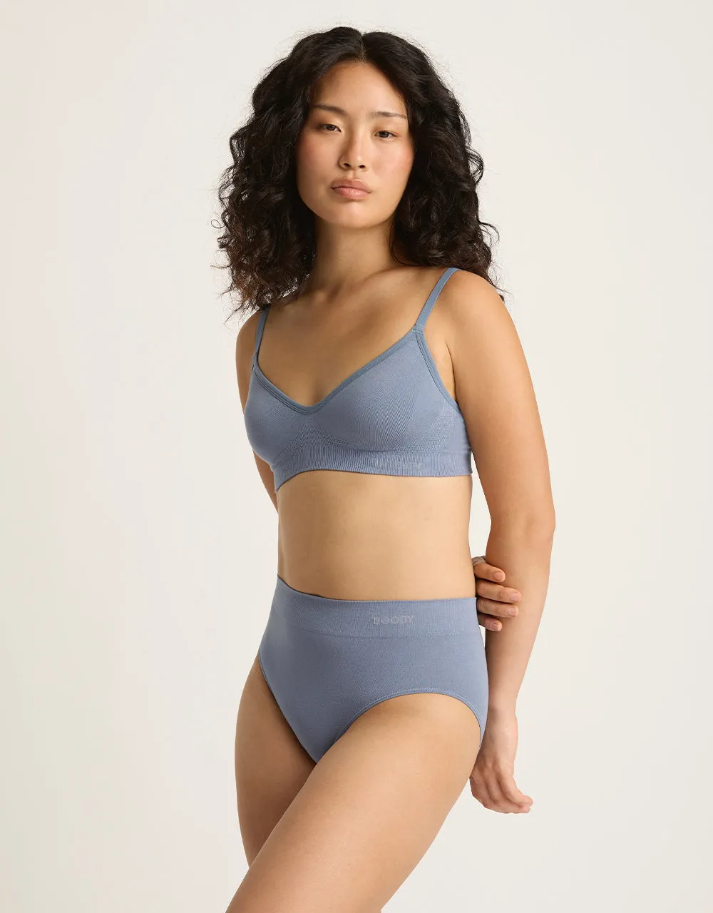 Wireless T-Shirt Bra - Dusty Blue