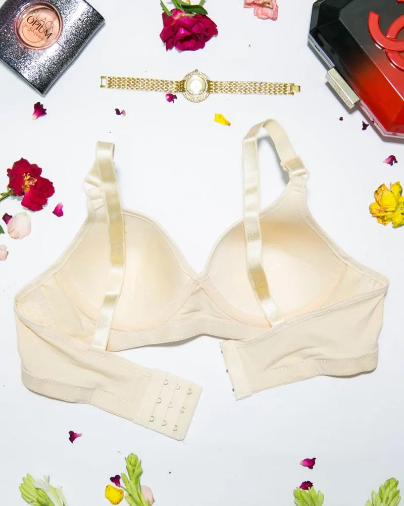 Women Lightly Padded Demi Bra - Off White - 239