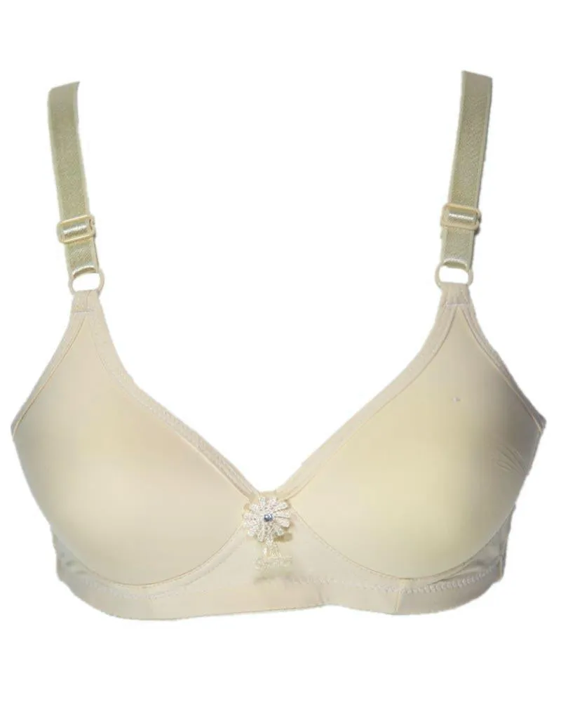Women Lightly Padded Demi Bra - Off White - 239