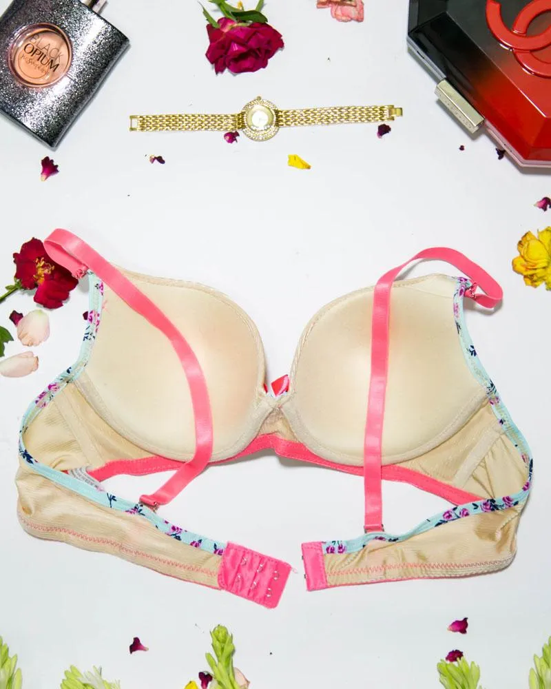 Women Push up Underwire Smoothing Bra - Skin - 678