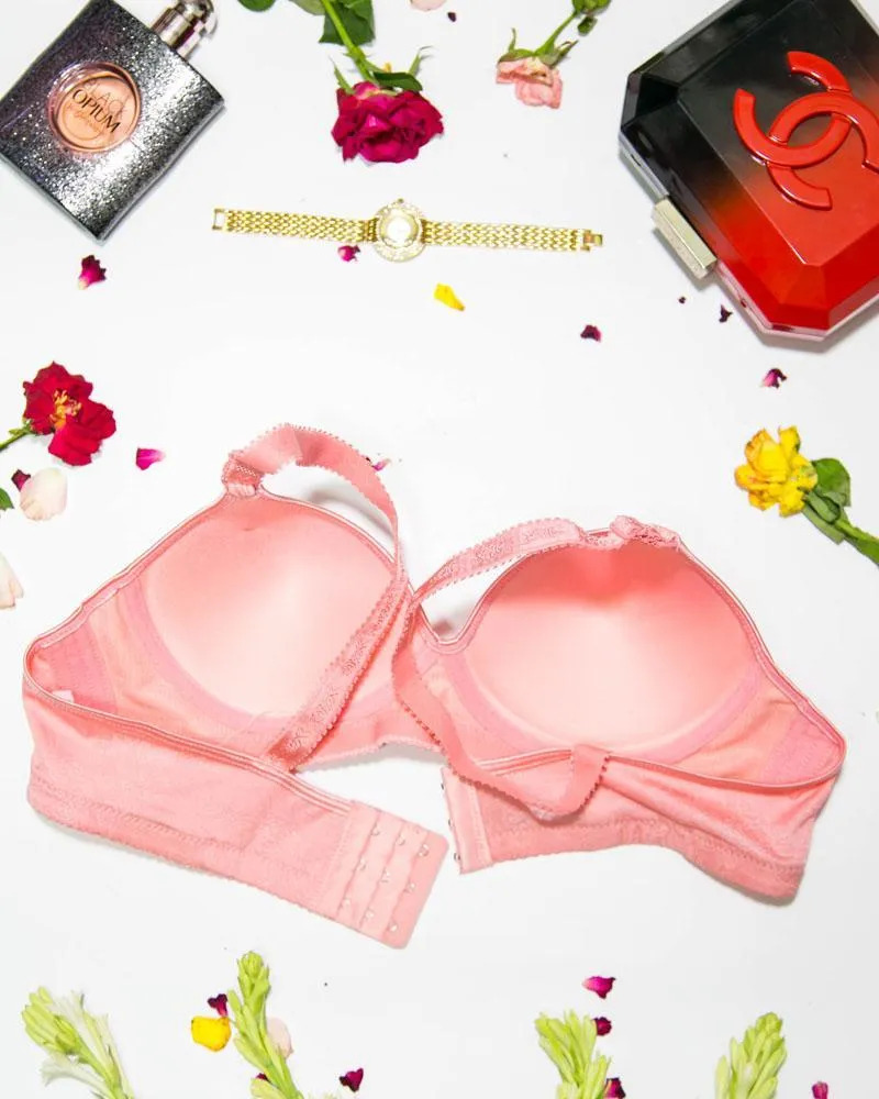 Women Soft Comfortable Padded Bra - Pink