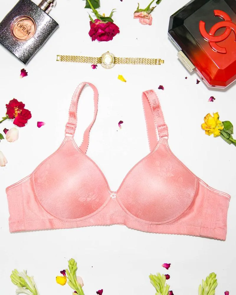 Women Soft Comfortable Padded Bra - Pink