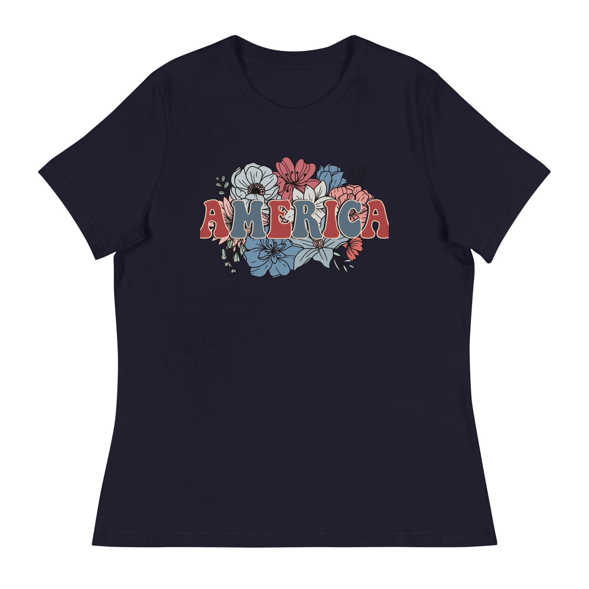 Women's Relaxed T-Shirt Patriotic T Shirt, Playful, Gift for Her,