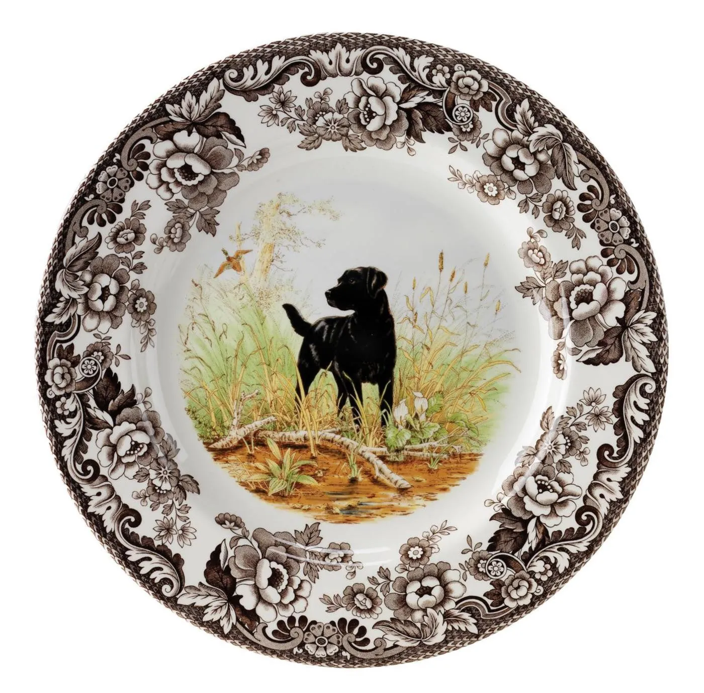 Woodland Dinner Plate Black Lab