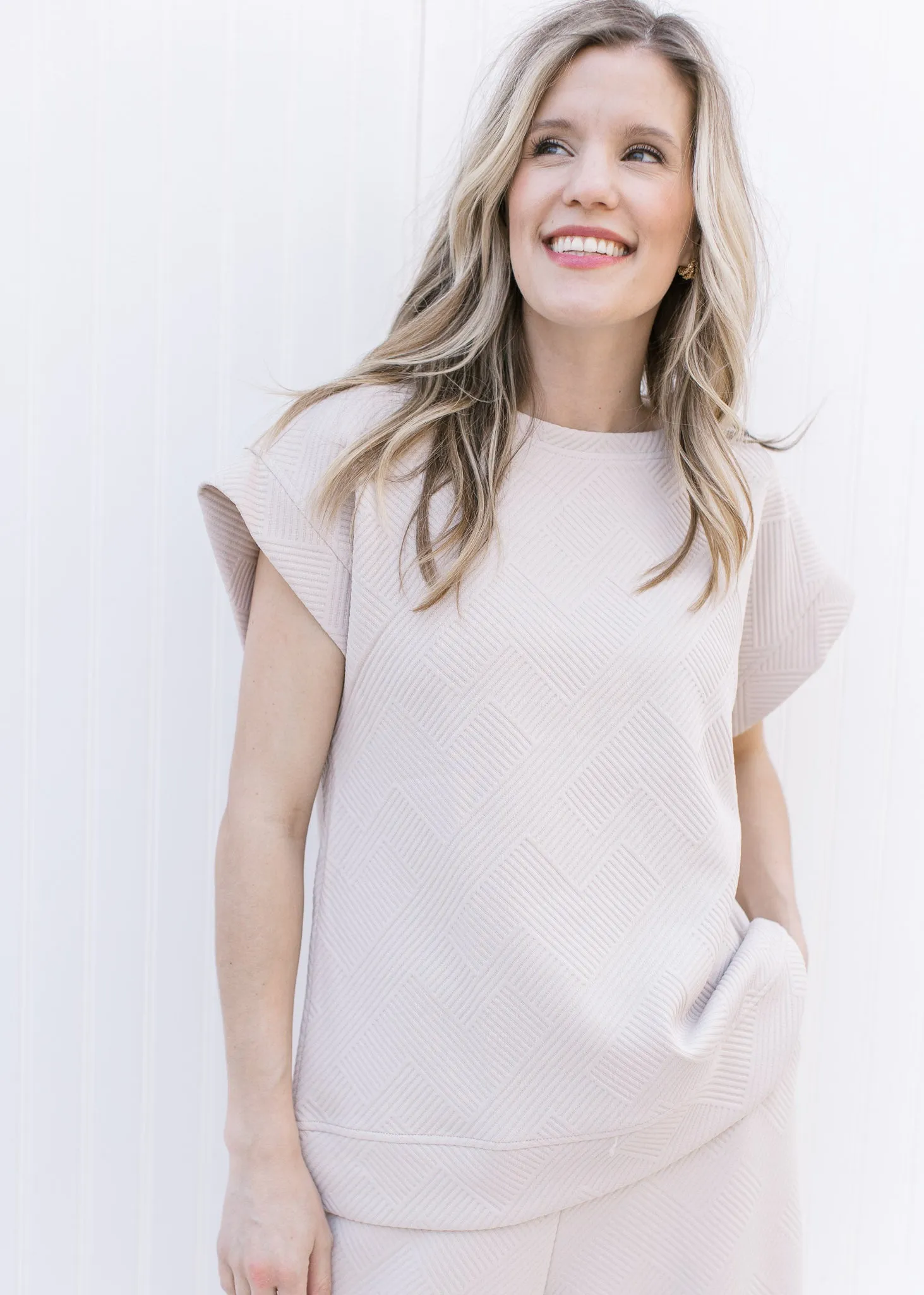 X Taupe Texture Print Set