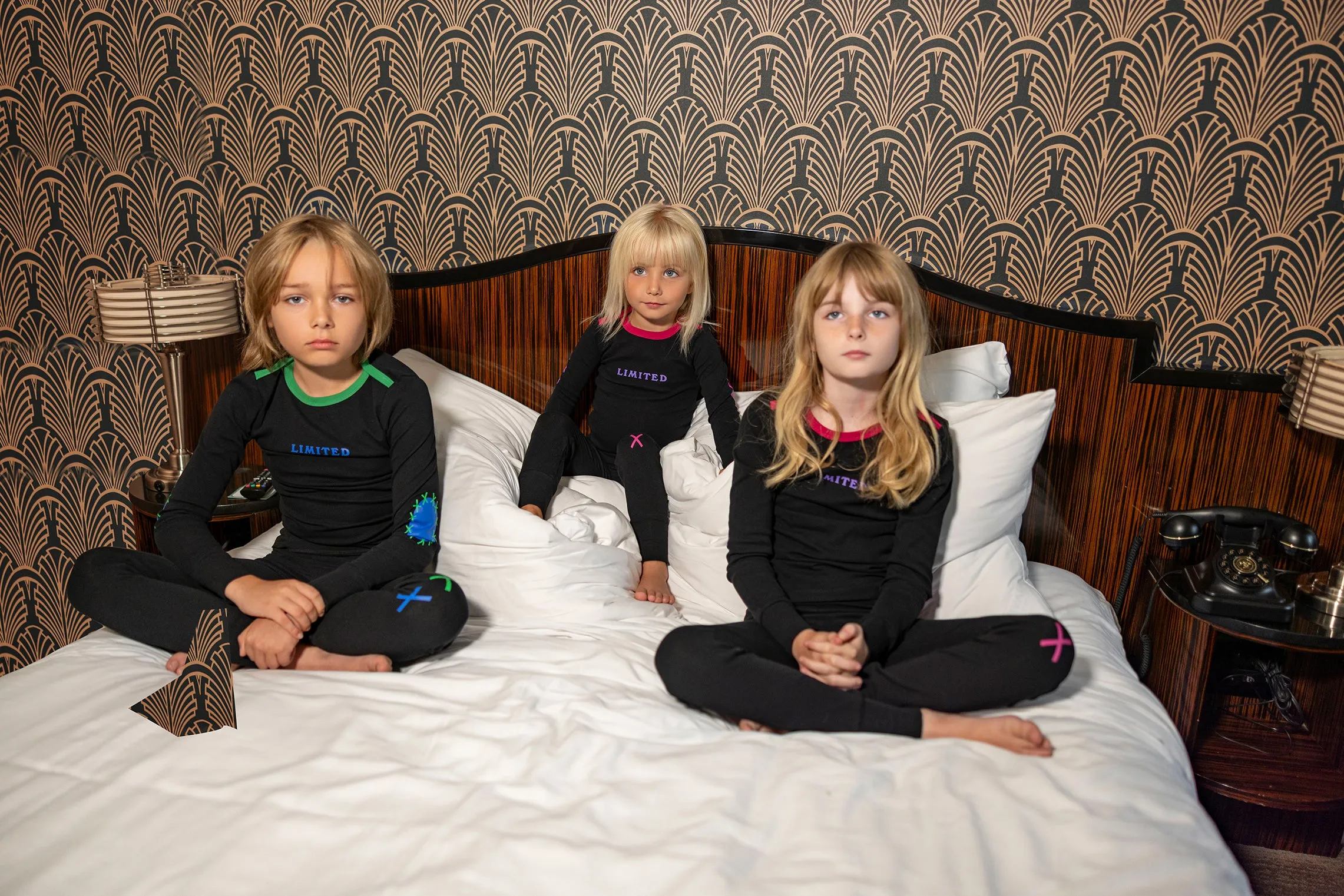 Yarn Stitch Patches Printed PJ-Black/Royal