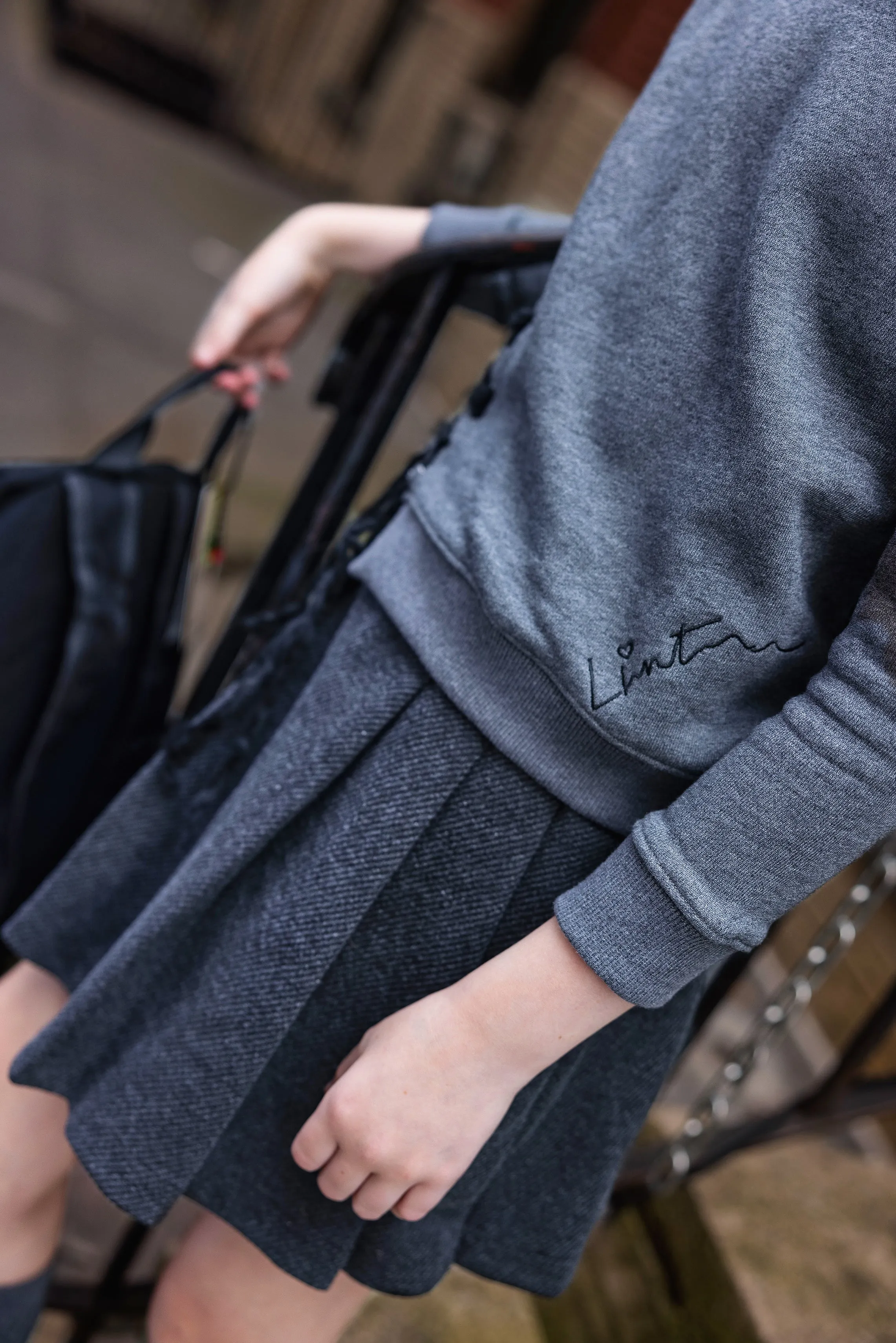 Yarn Stitched Sweater-Grey