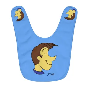 Yup light blue Fleece Baby Bib