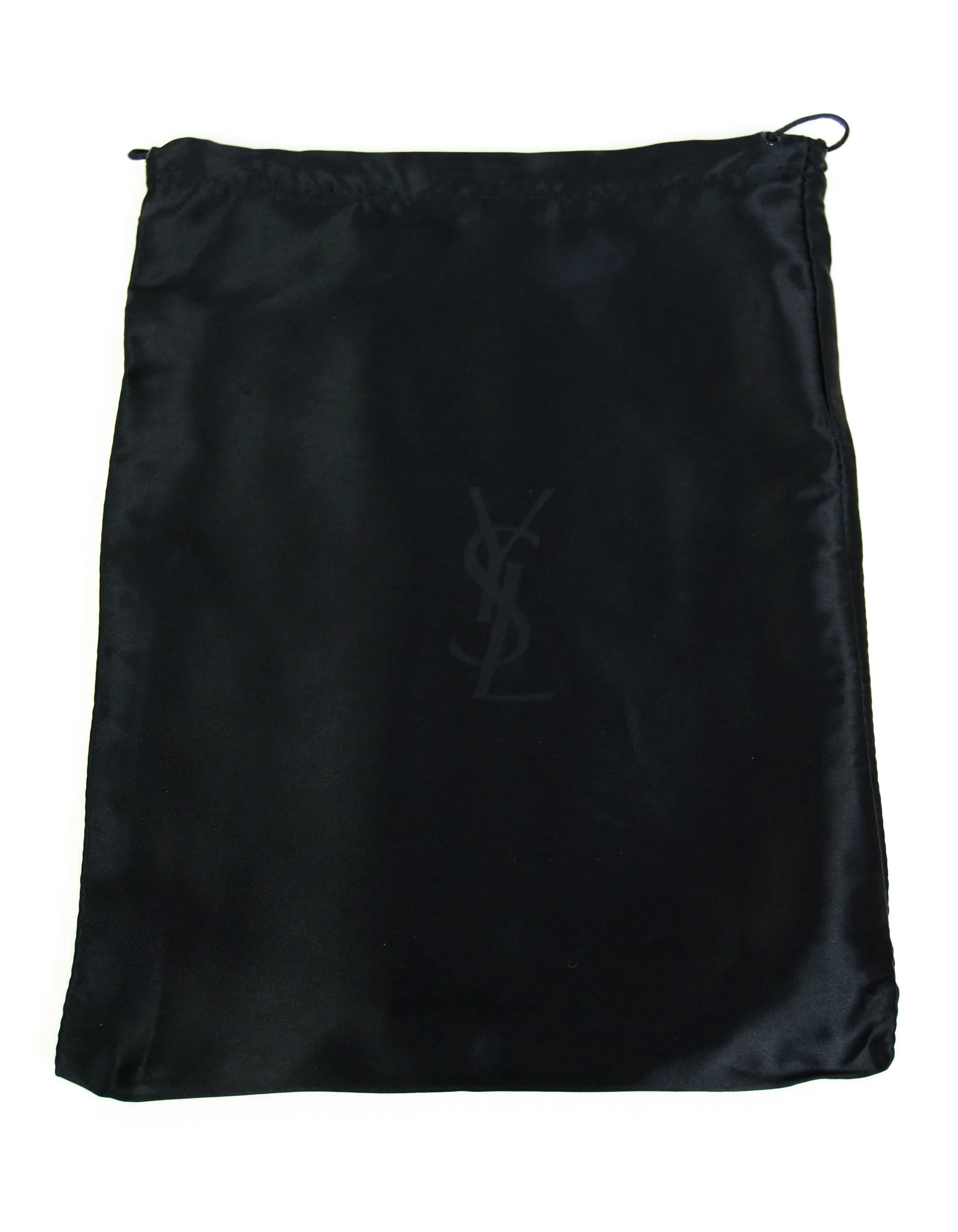 Yves Saint Laurent Black Patent Monogram Large Belle De Jour Clutch Bag