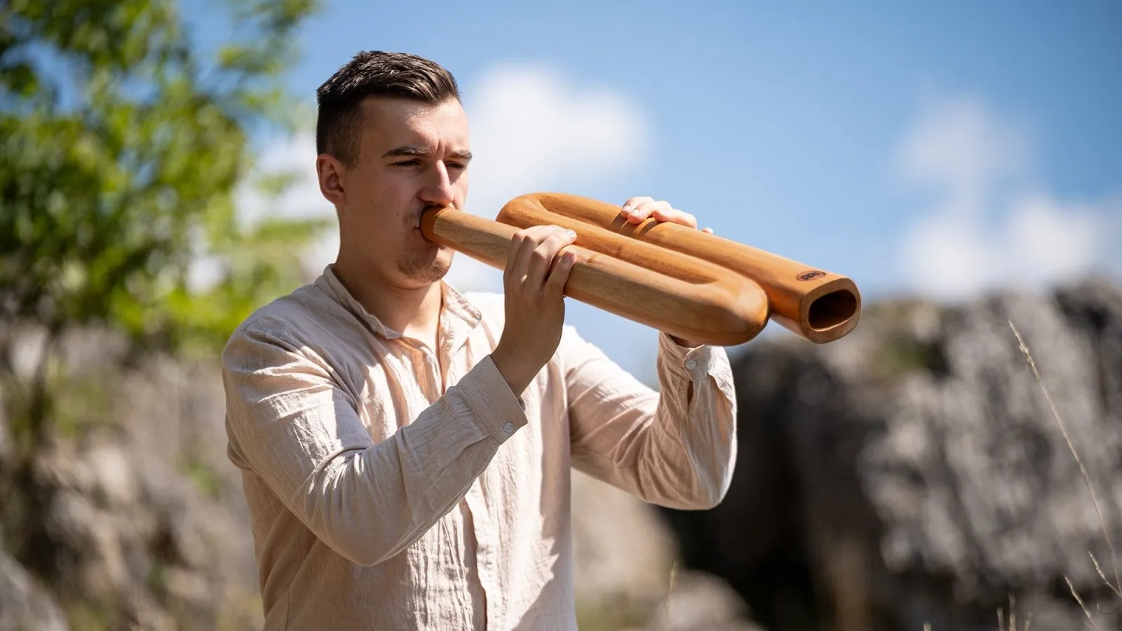 Z-shaped Didgeridoo D - Sacral Chakra