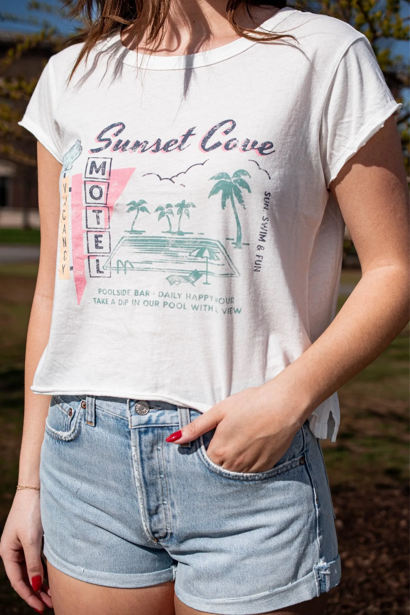 Z Supply: Sunset Coe Tee in White Shell