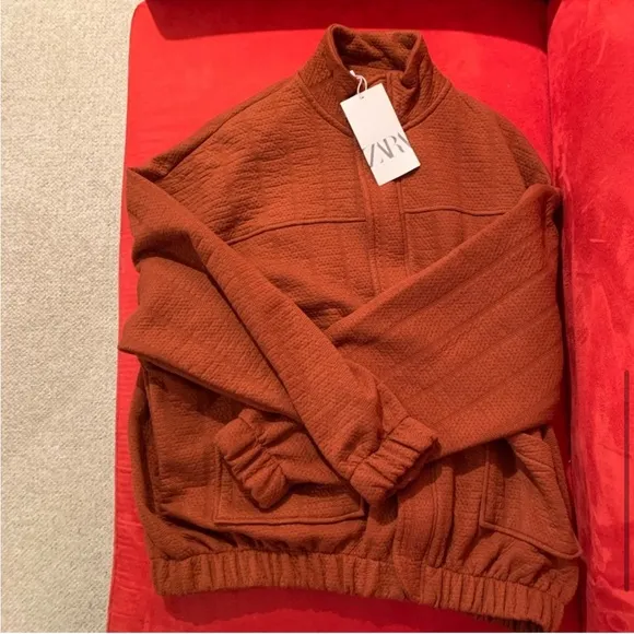 Zara oversized textured bomber