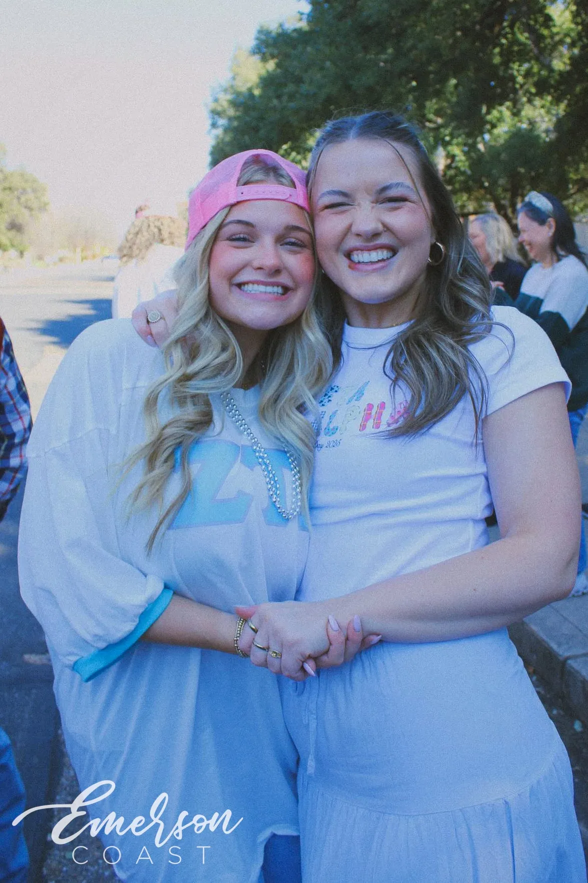 Zeta Tau Alpha Hand Stitch Letters Bid Day Baby Tee