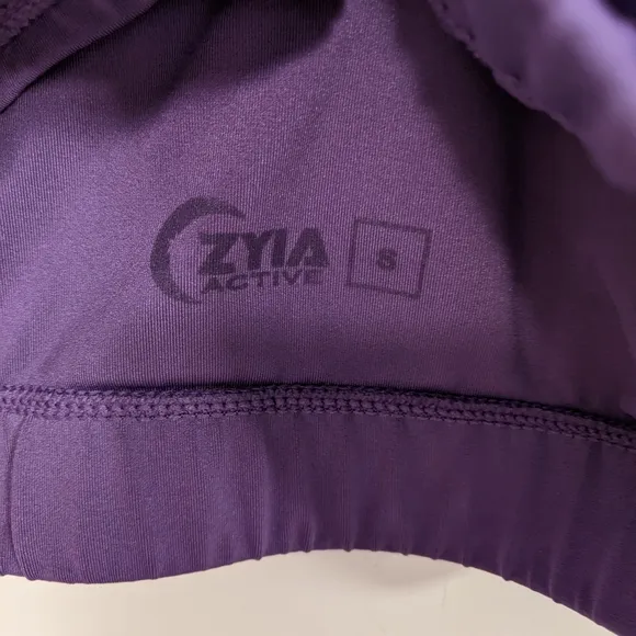 Zyia Active Bomber Sports Bra Purple S